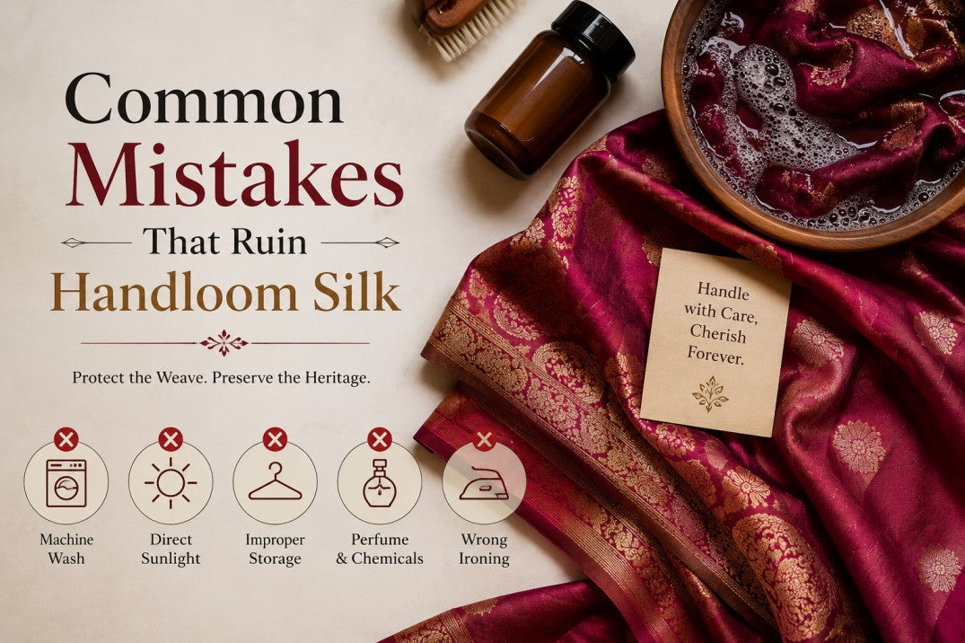 Common Mistakes That Ruin Handloom Silk 