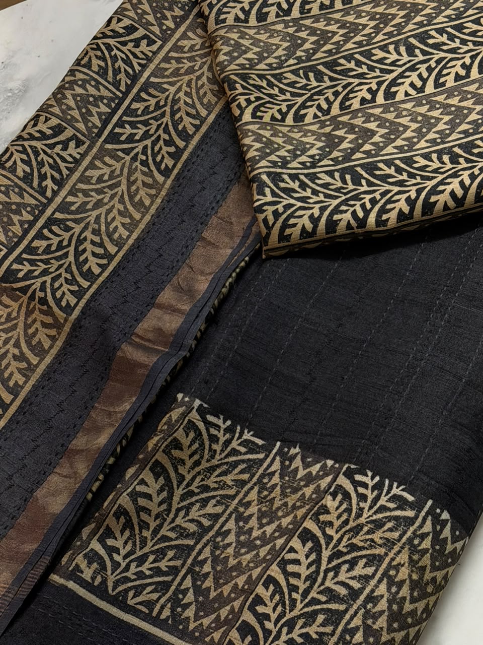 Tussar silk suit 