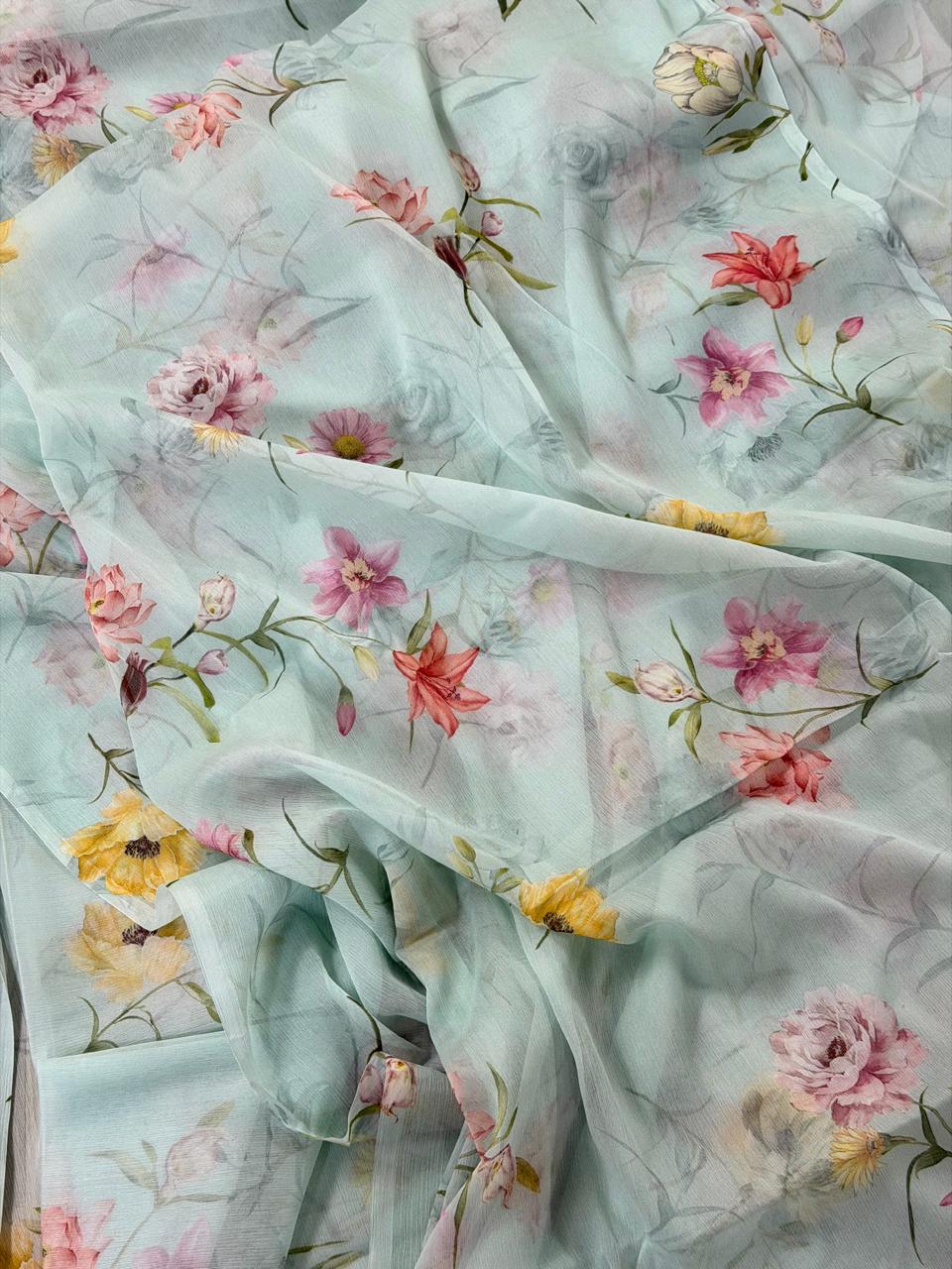 Chiffon printed fabric 