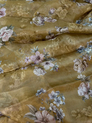 Kora silk printed fabric 