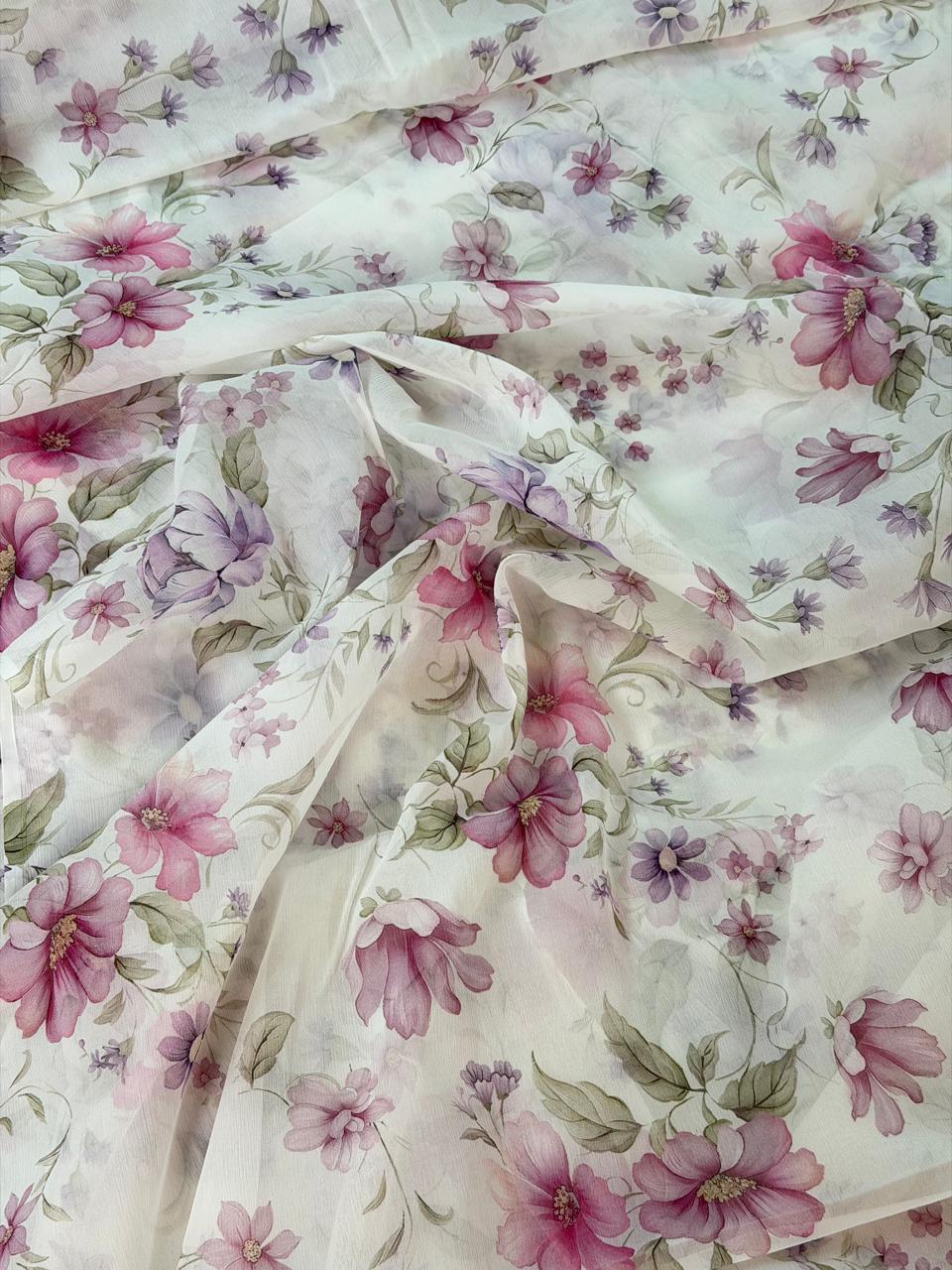 Chiffon printed fabric 