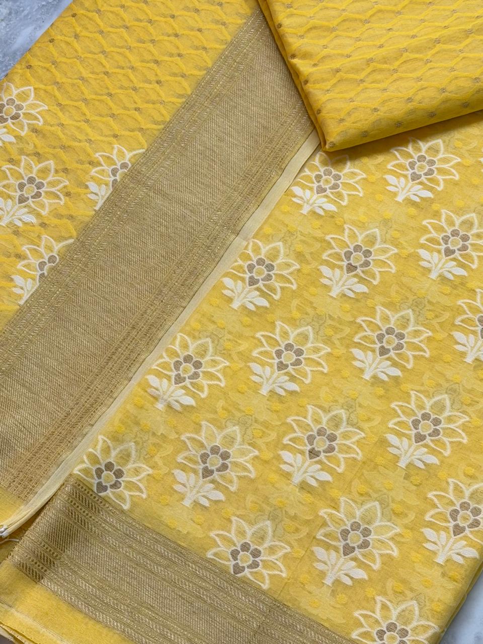 Handloom cotton suit 