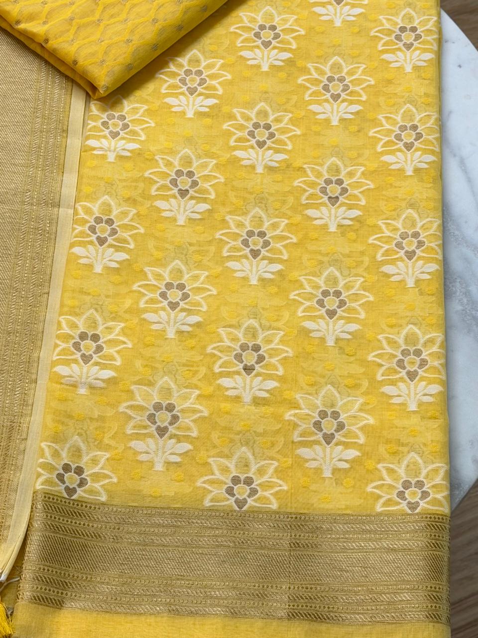 Handloom cotton suit 