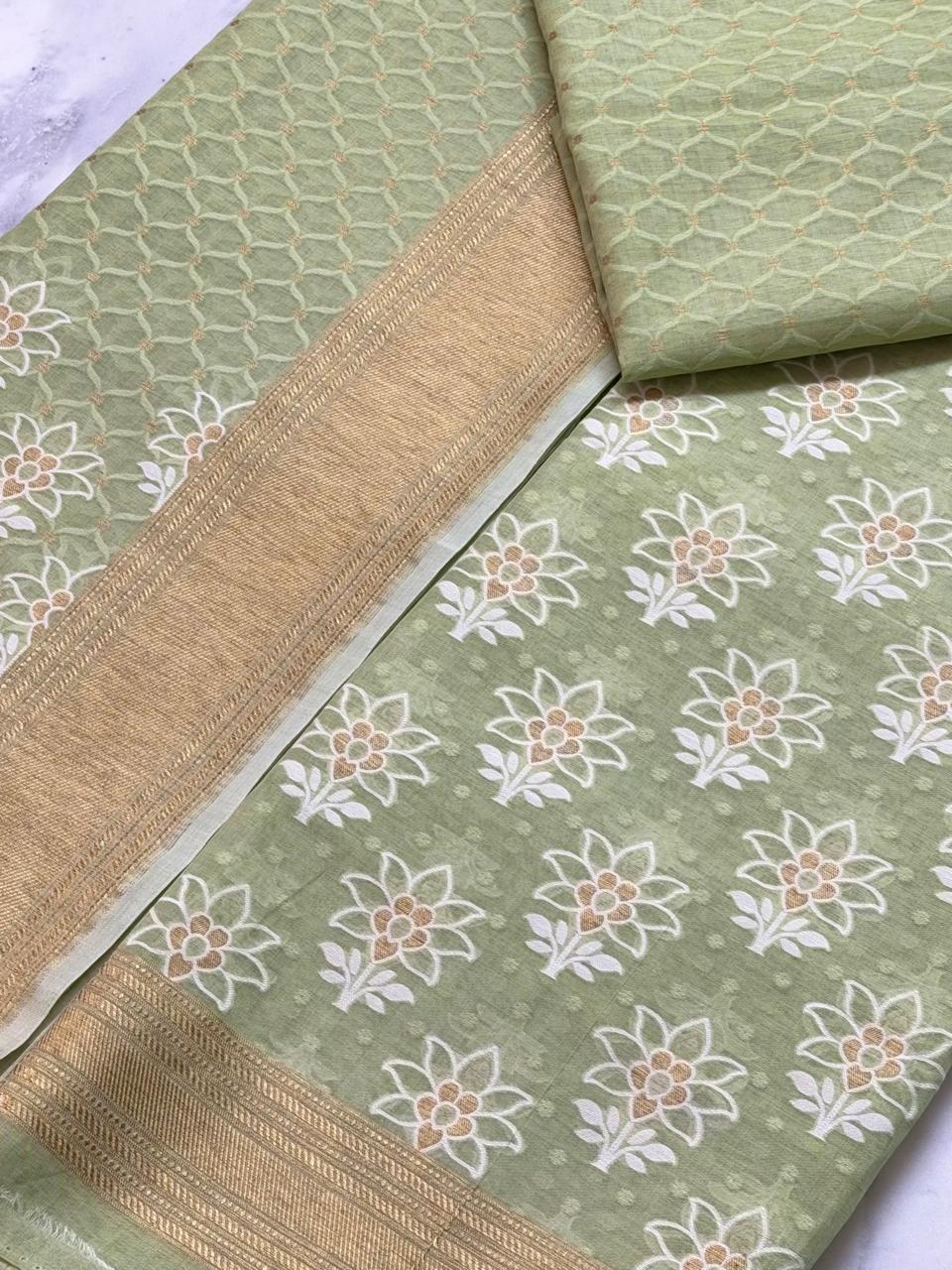 Handloom cotton suit 