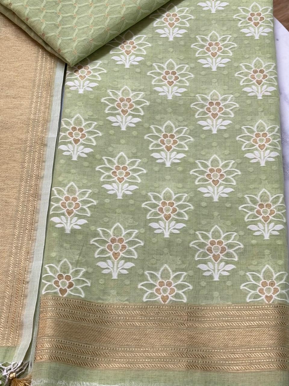 Handloom cotton suit 