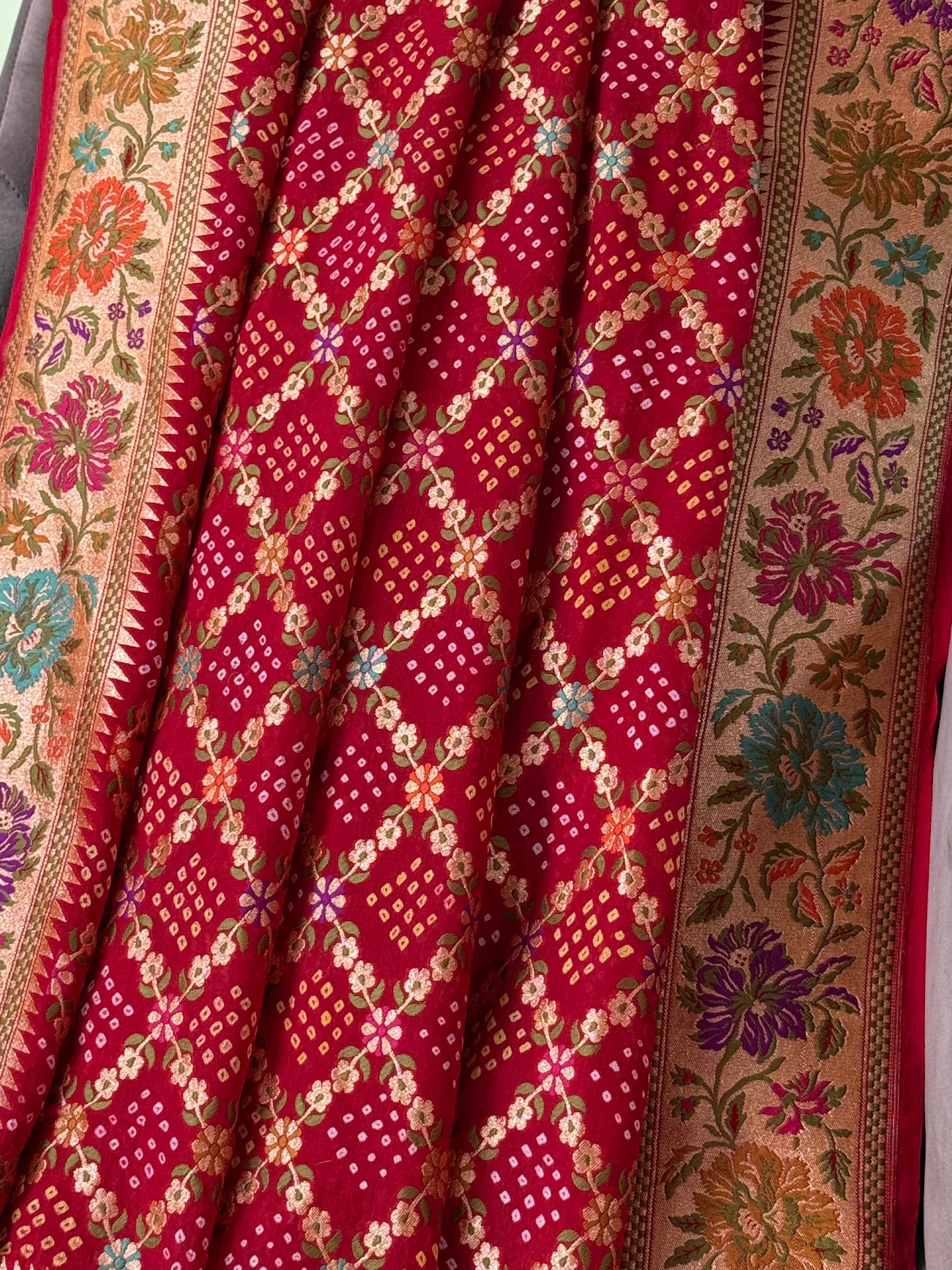 Premium Banarasi Bandhani Dupatta 
