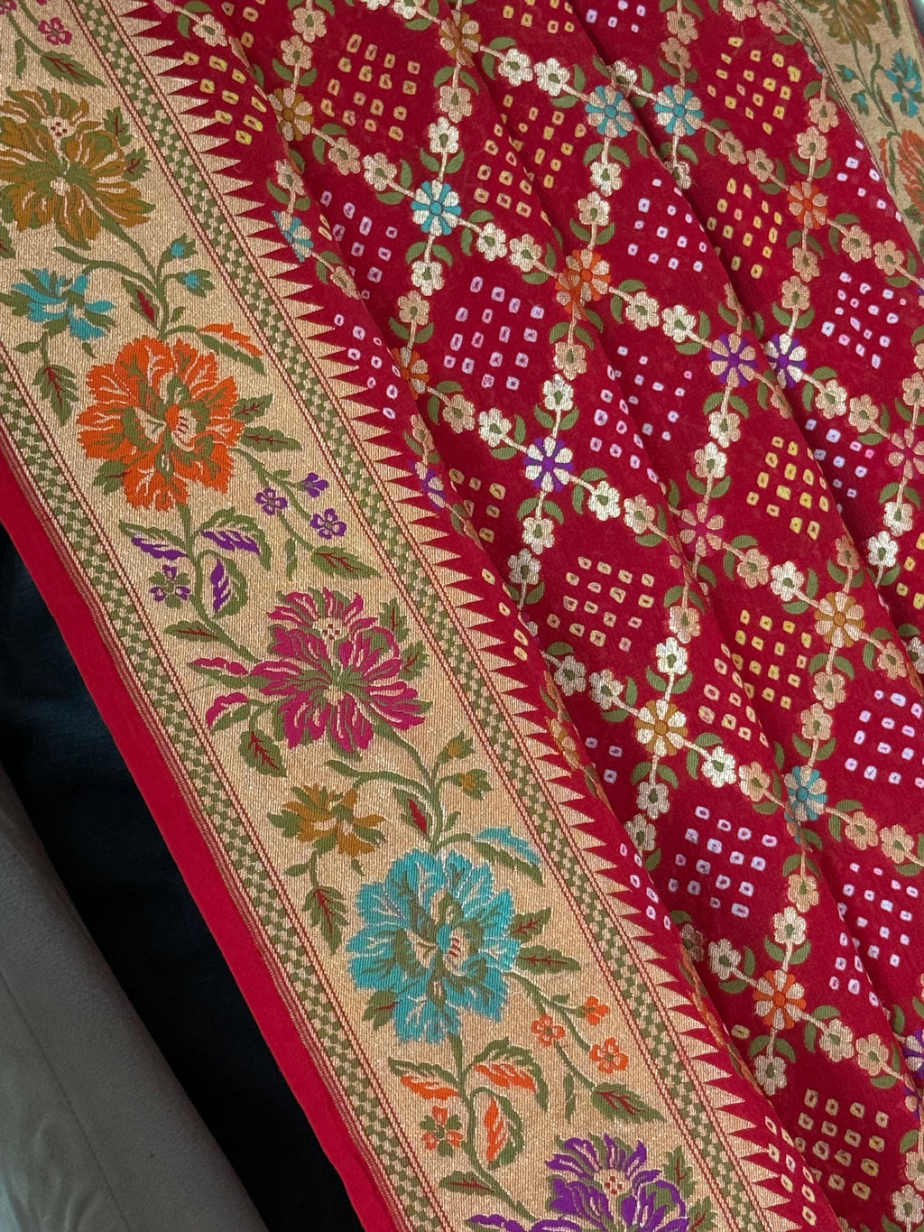 Premium Banarasi Bandhani Dupatta 
