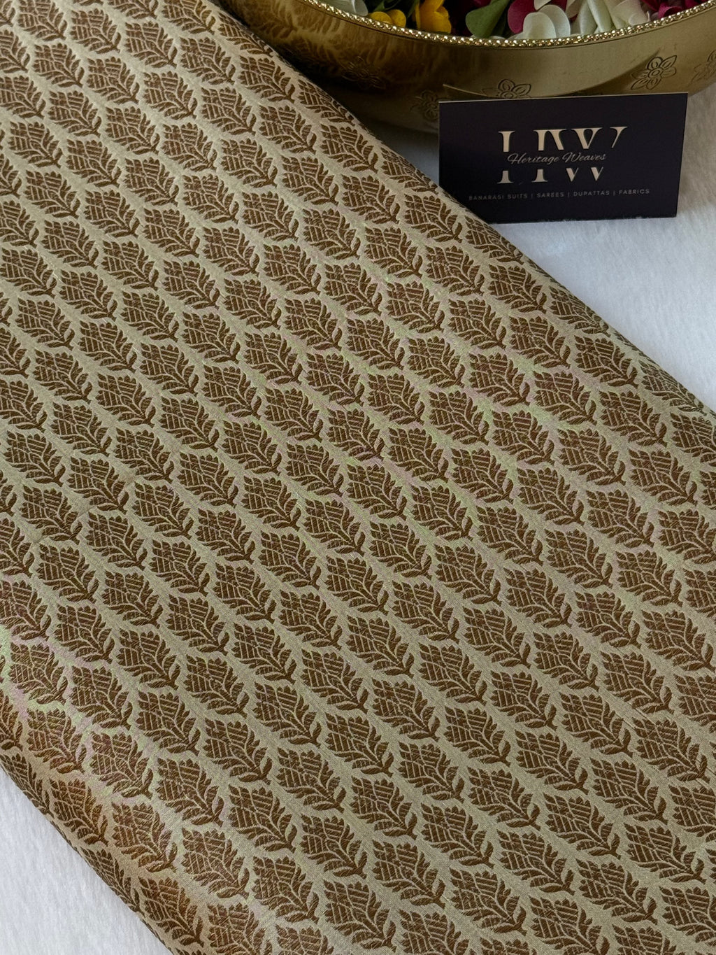 Katan Silk Antique Zari Fabric 