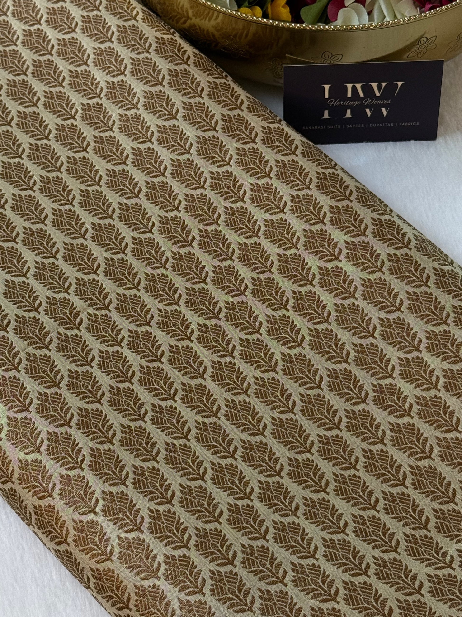 Katan Silk Antique Zari Fabric 