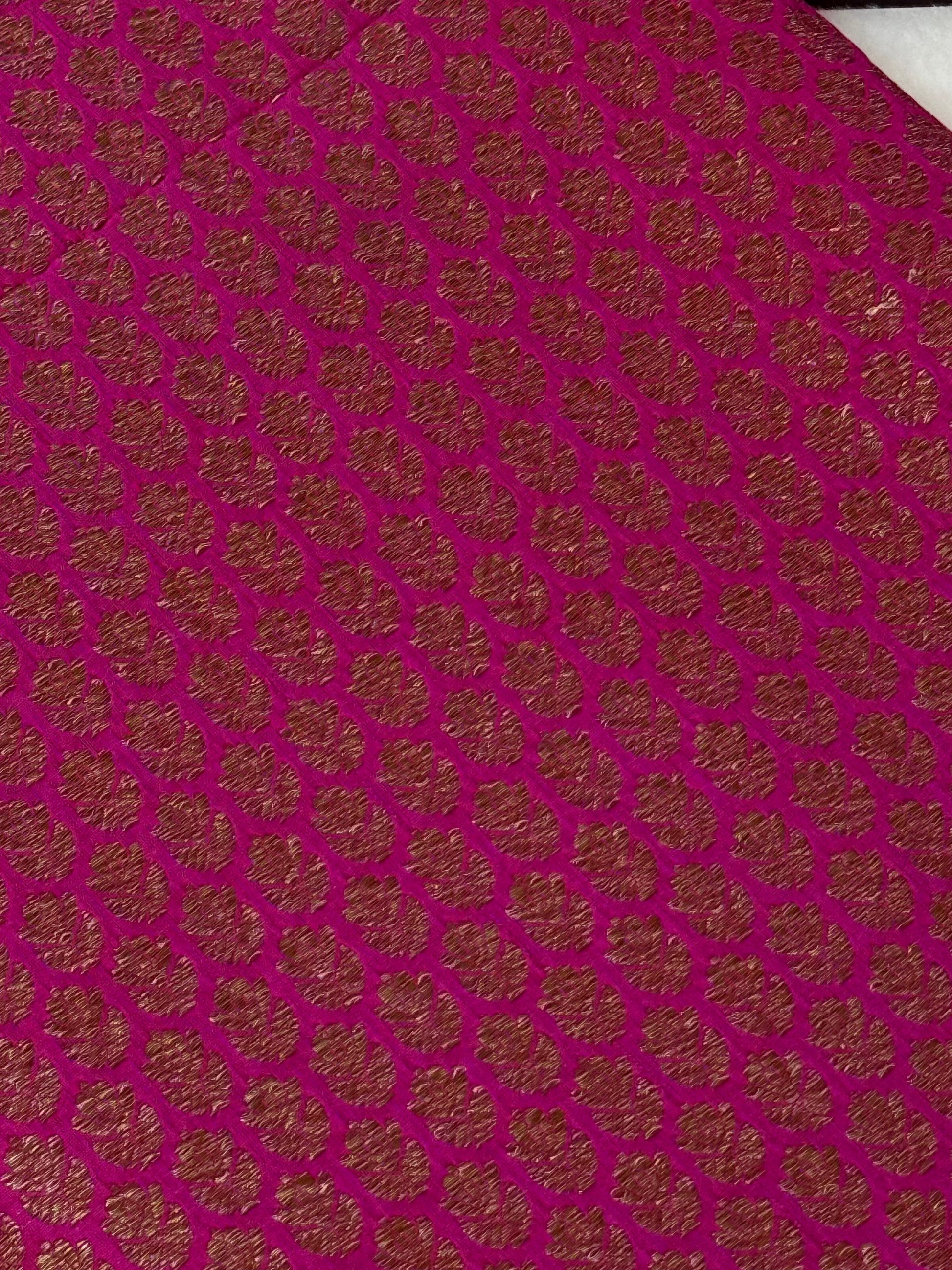 Katan Silk Antique Zari Fabric 