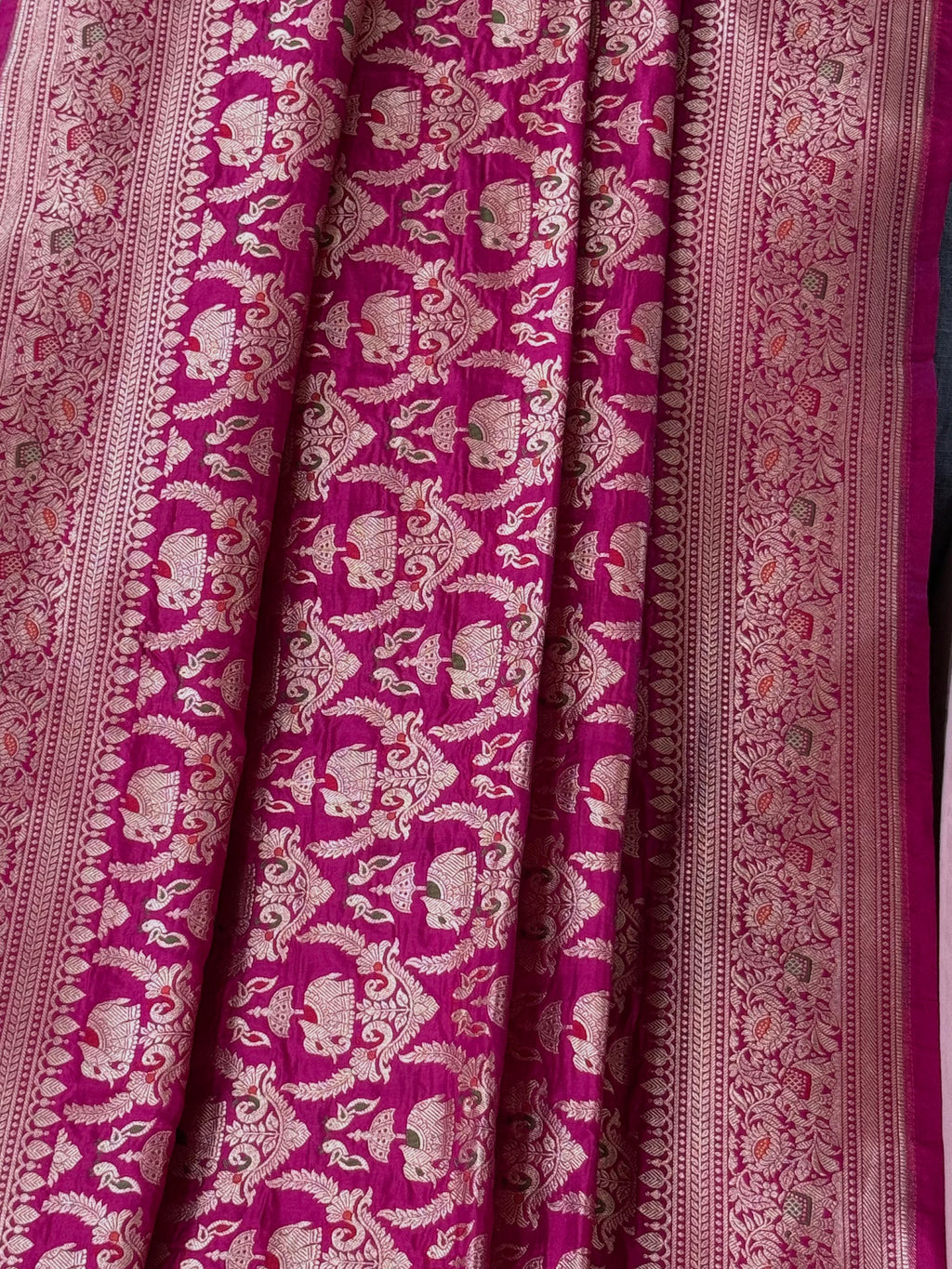 Katan Silk Shikargha Dupatta With Menakari 