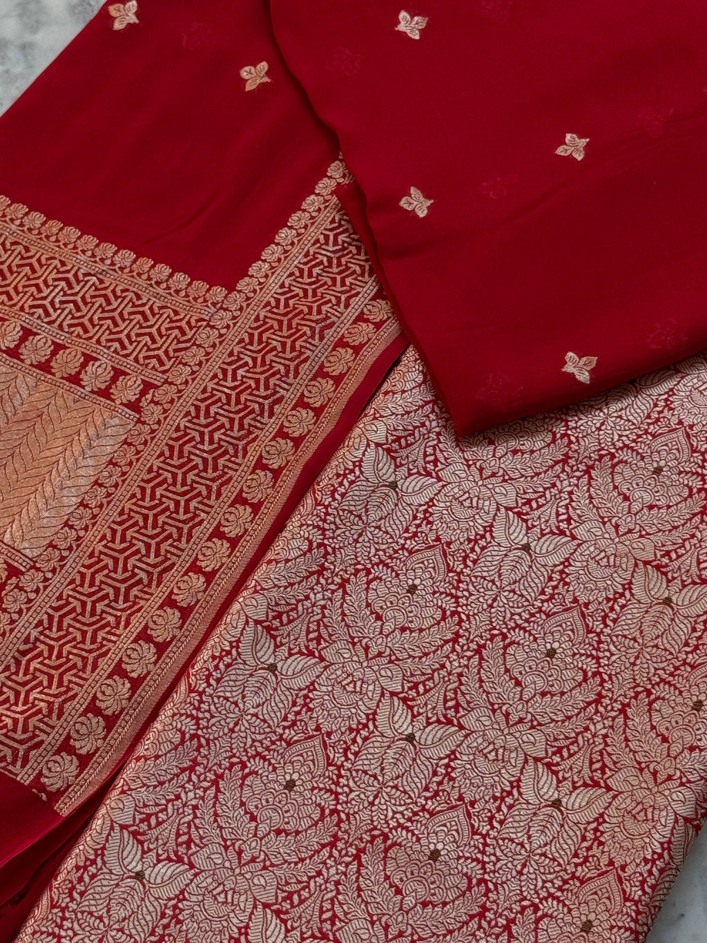 Katan Silk Suit With Georgette Dupatta 