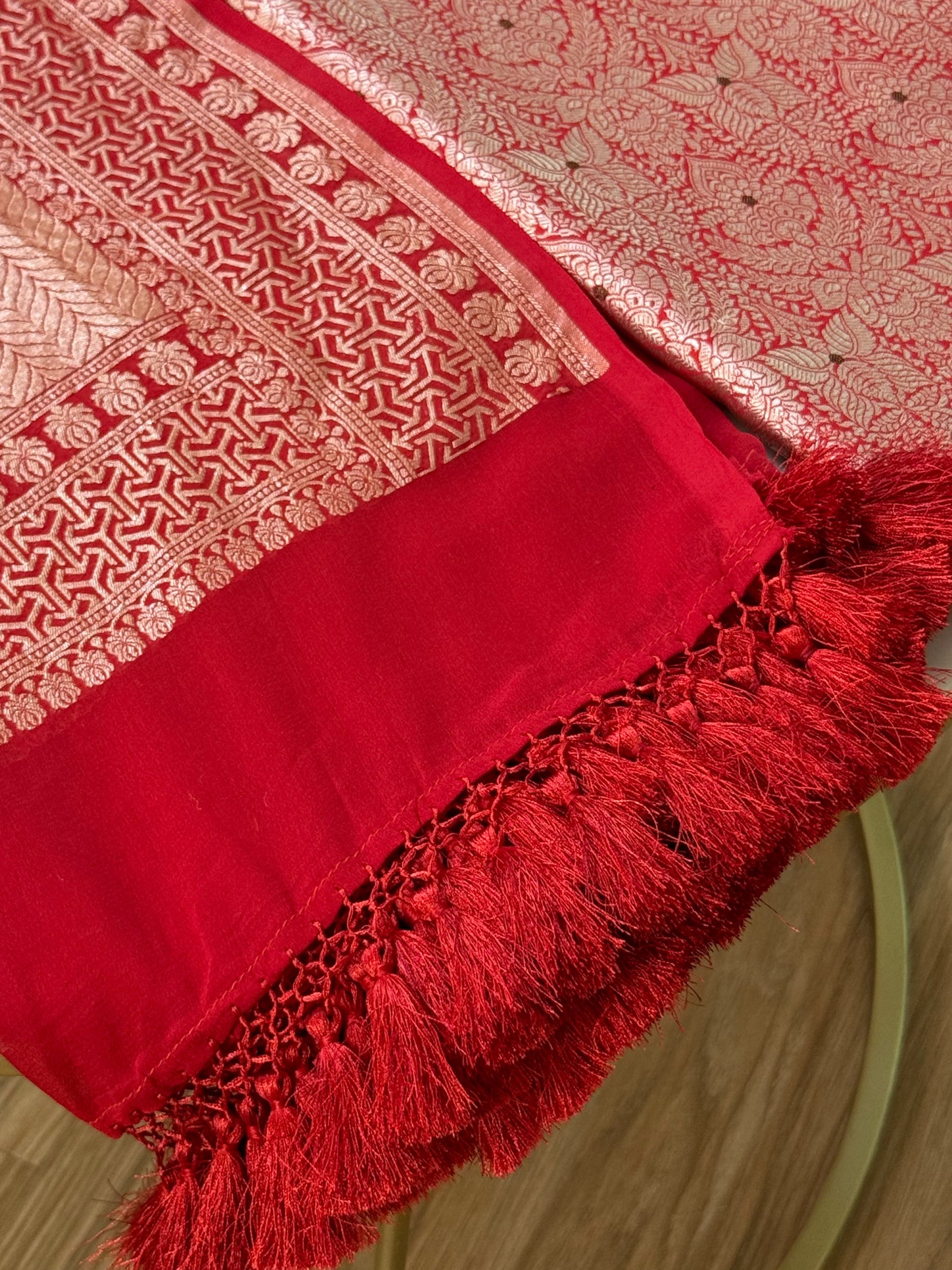 Katan Silk Suit With Georgette Dupatta 