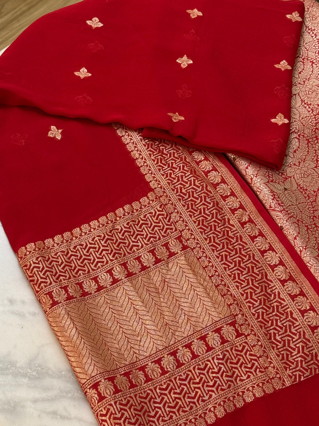Katan Silk Suit With Georgette Dupatta 