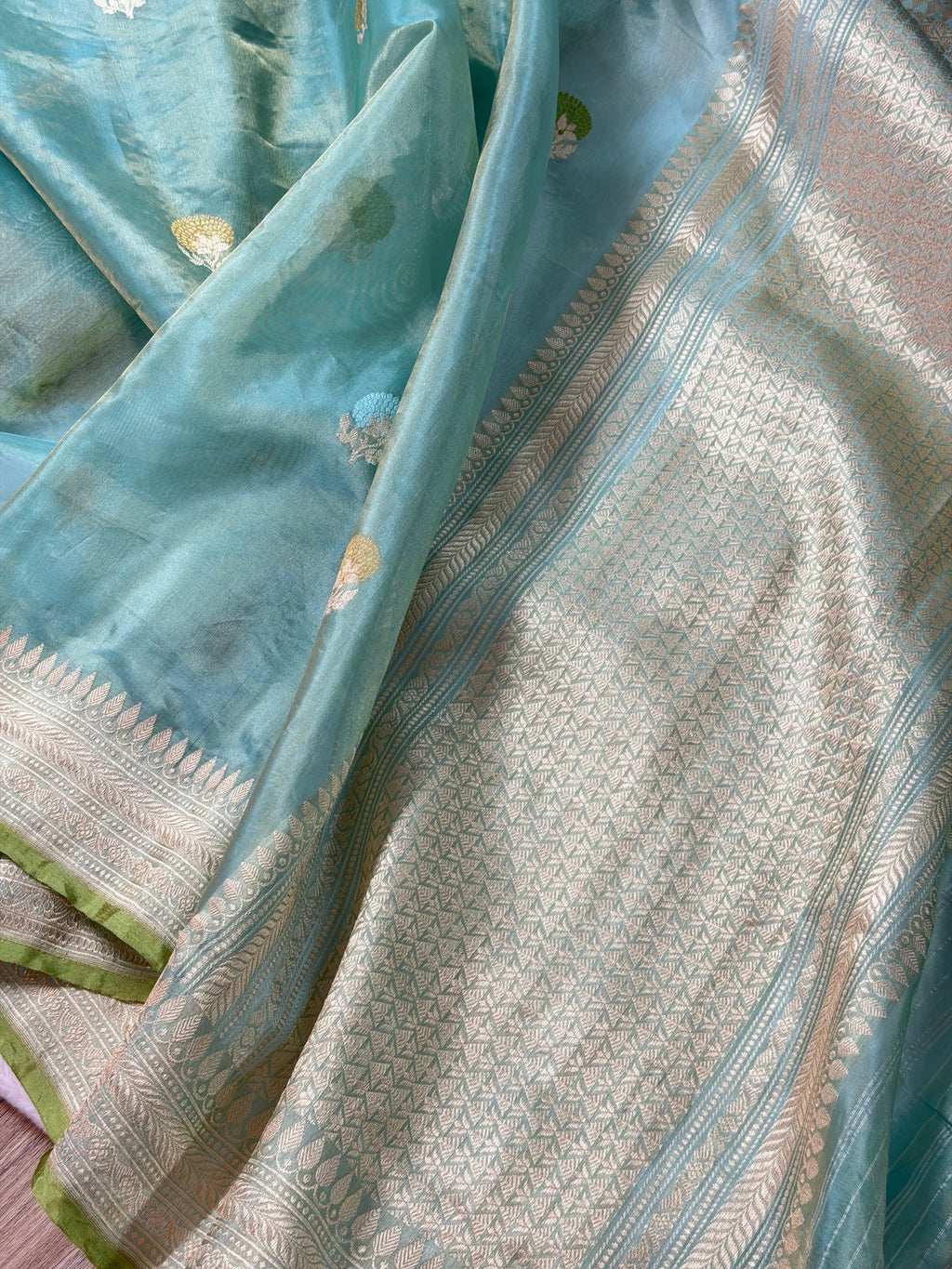 Banarasi Kora Silk Tissue Khadua Saree 
