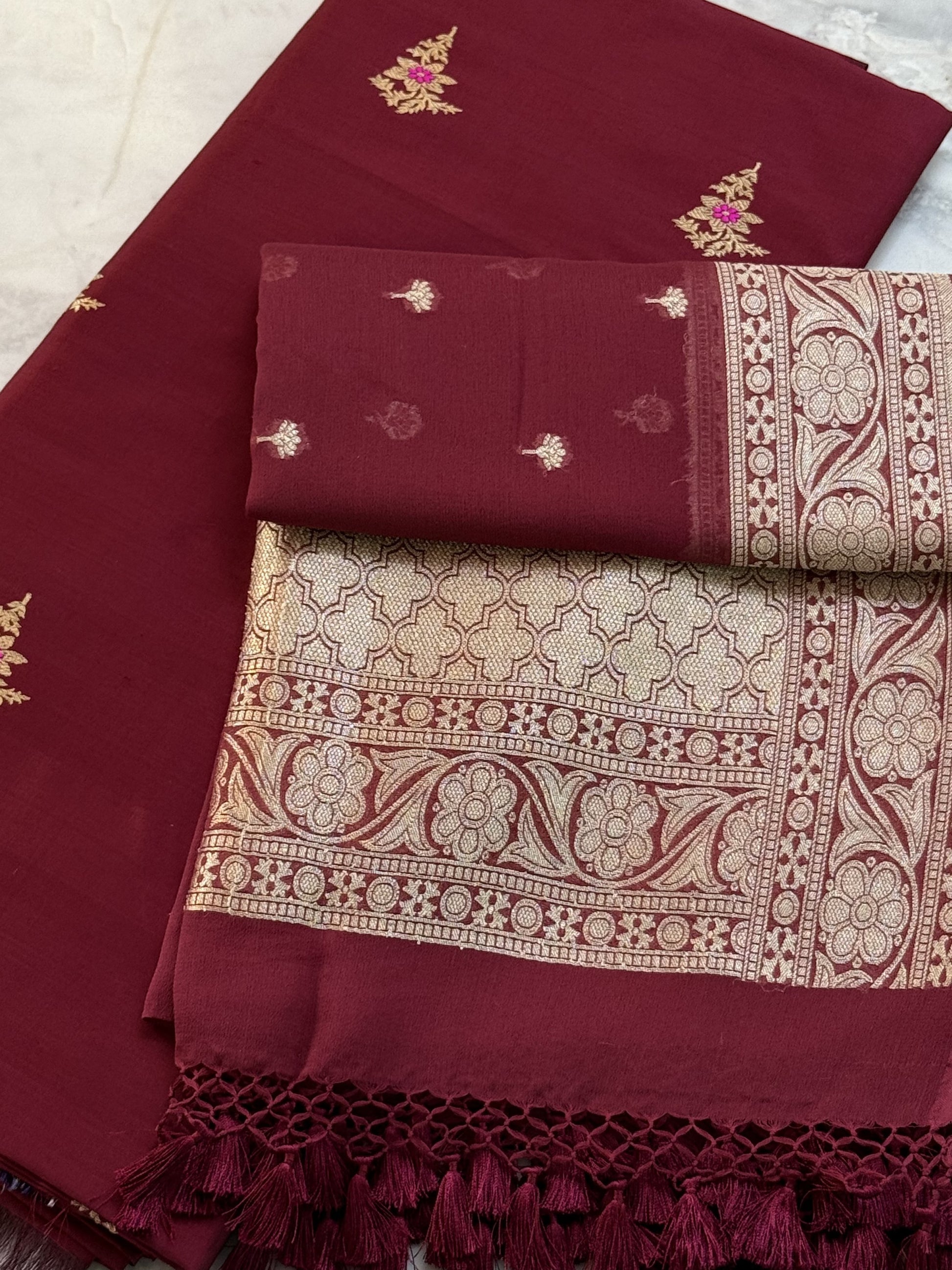 Katan Silk Suit With Georgette Dupatta 