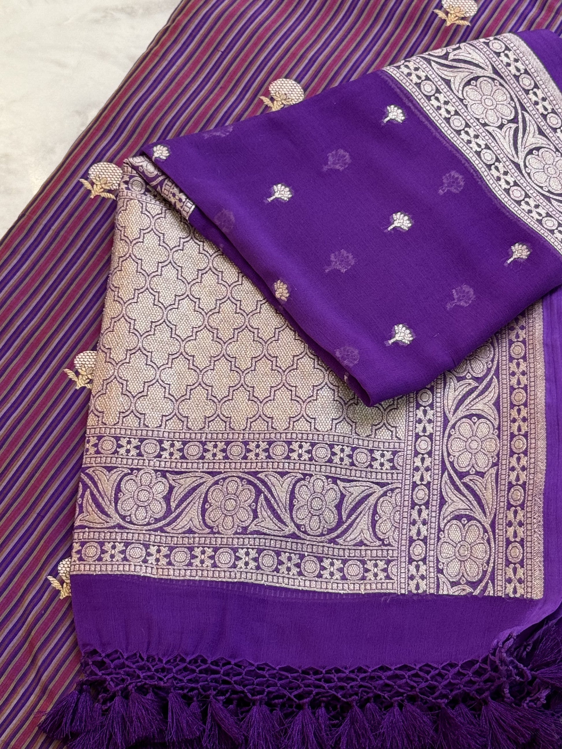 Katan Silk Suit With Georgette Dupatta 