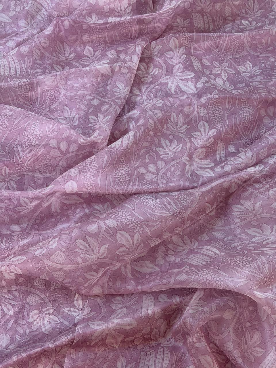 Kora silk printed fabric 