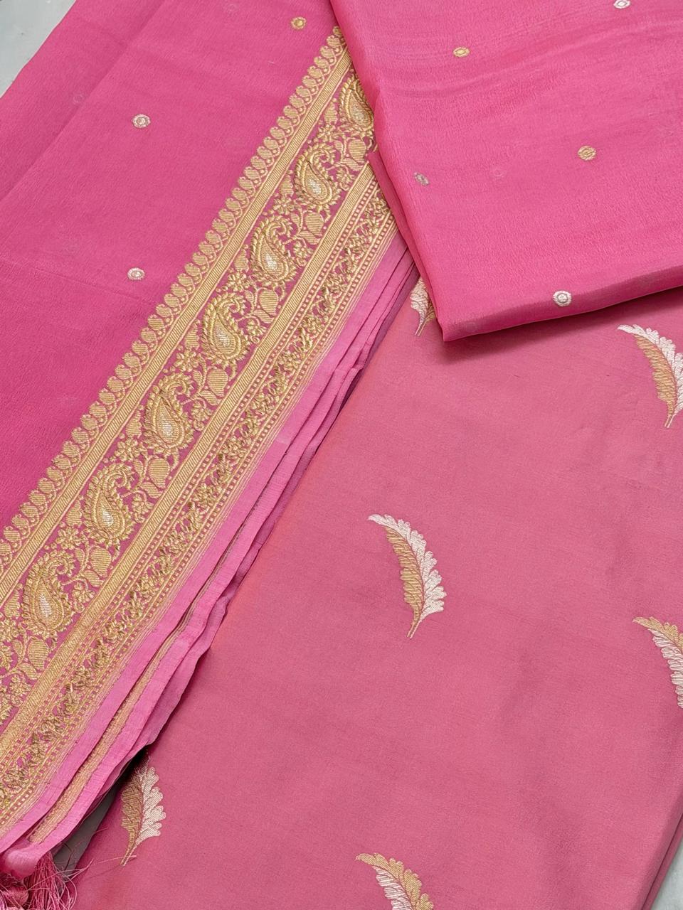 Pure katan silk with Georgette dupatta 