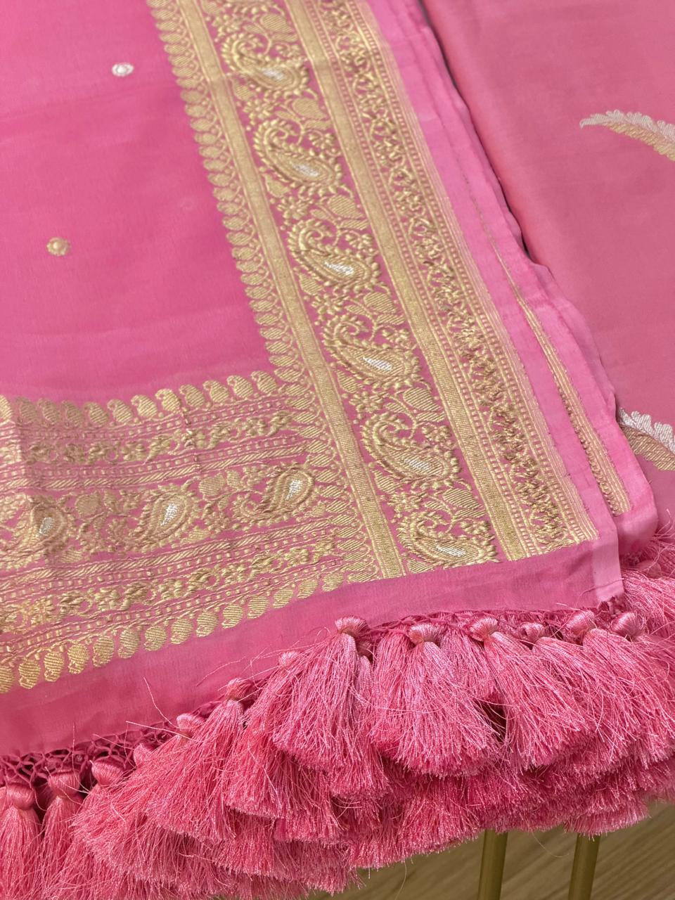 Pure katan silk with Georgette dupatta 