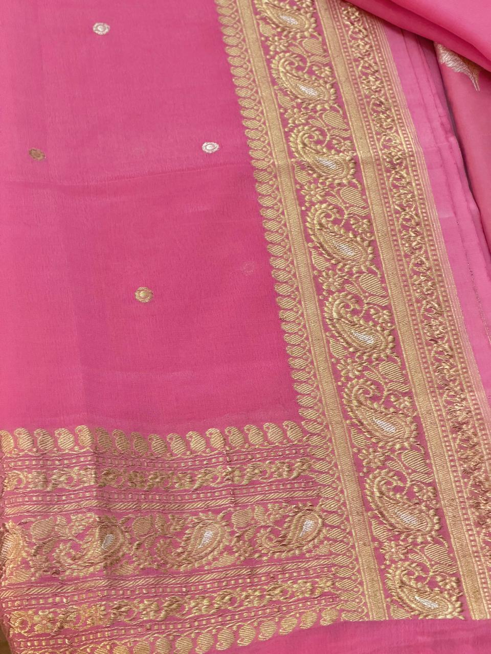 Pure katan silk with Georgette dupatta 