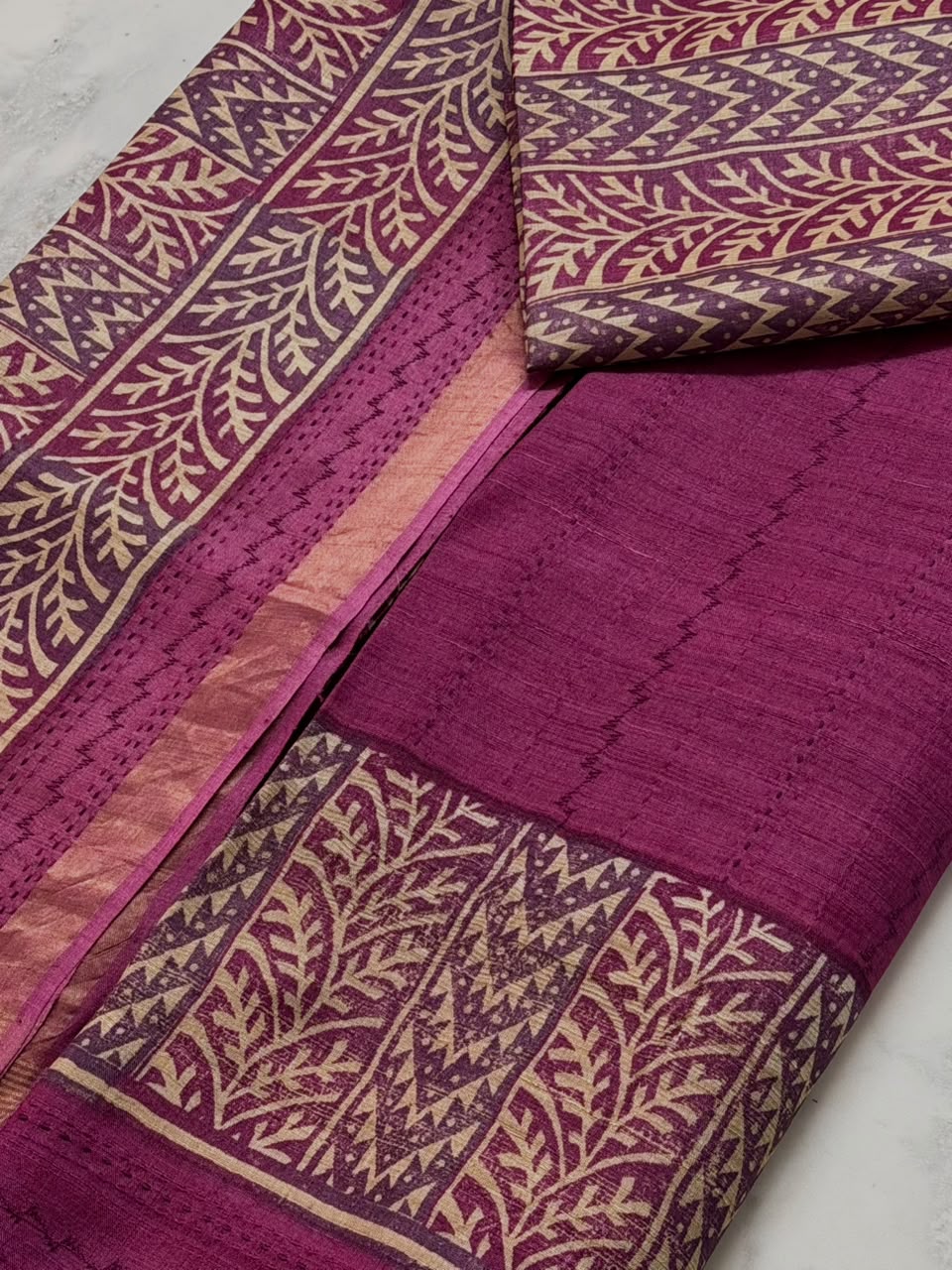 Tussar silk suit set 
