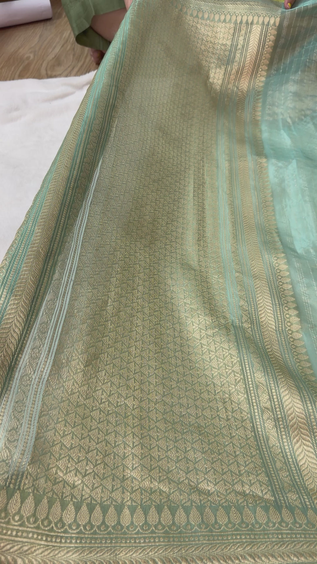 Banarasi Kora Silk Tissue Khadua Saree