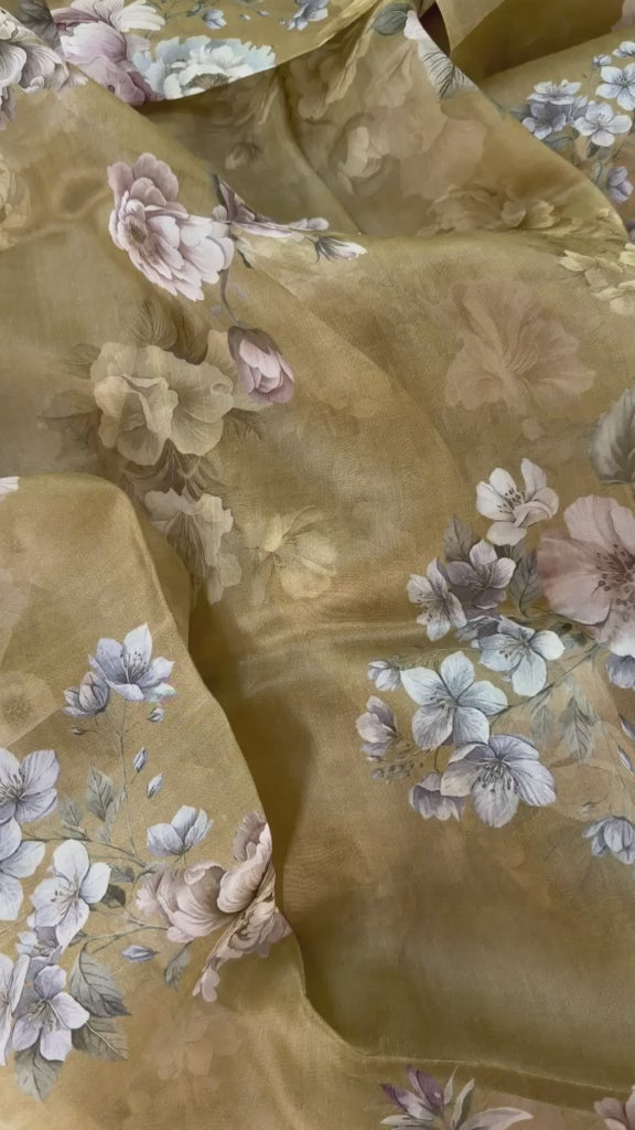 Kora Silk Printed Fabric